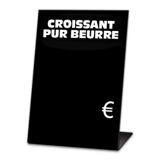 etal-shops.com - Chevalets PRIX VITRINE noirs 5x7 cm à Texte, Couleur: NOIR, A TEXTE: OUI, Shipping Google: FR::Standard:8.00 EUR