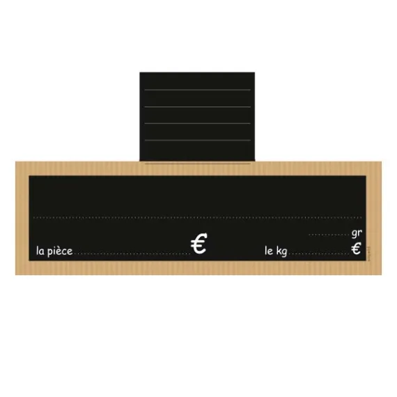 etal-shops.com - 10 Panetières KRAFT fond noir 22x6,5 cm