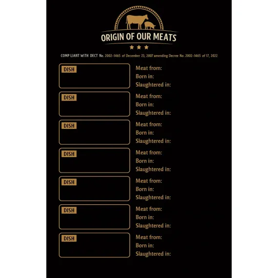etal-shops.com - Panneau ORIGINES DE NOS VIANDES recto avec fil nylon 44x70 cm, 2 image
