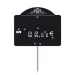MARKET HALLS" top contact label with wheels and spike ( bag of 10 units), Color: Black, With Text: NO