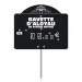 MARKET HALLS" top contact label with wheels, spikes and text, Color: Black, With Text: YES