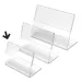 Horizontal transparent Easels display price for labels, Color: Transparent, Product dimensions: 6X4 cm