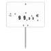 Price tags Flash with Protected Windows White with Wheels and Spike, Color: White, Product dimensions: Number 2