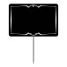 Price tags VINTAGE Black textured slate effect and white trim  with spike, Color: Black, Product dimensions: 10*7 cm